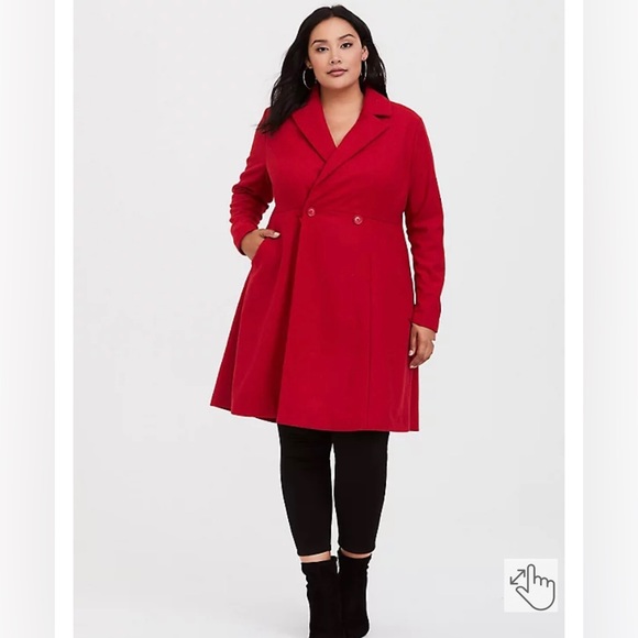 torrid Jackets & Blazers - WOOL FIT AND FLARE COAT